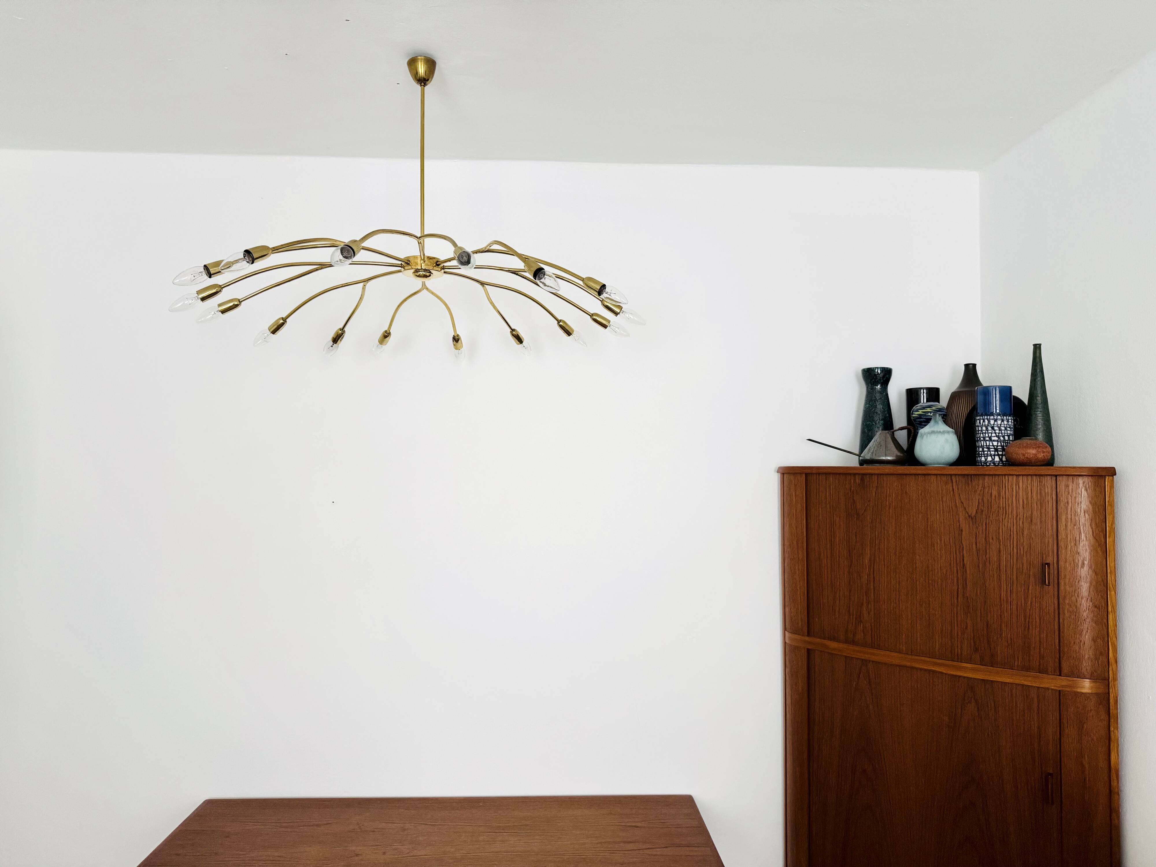 XXL Austrian Brass Chandelier by Kalmar