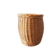 rattan basket with lid 70s