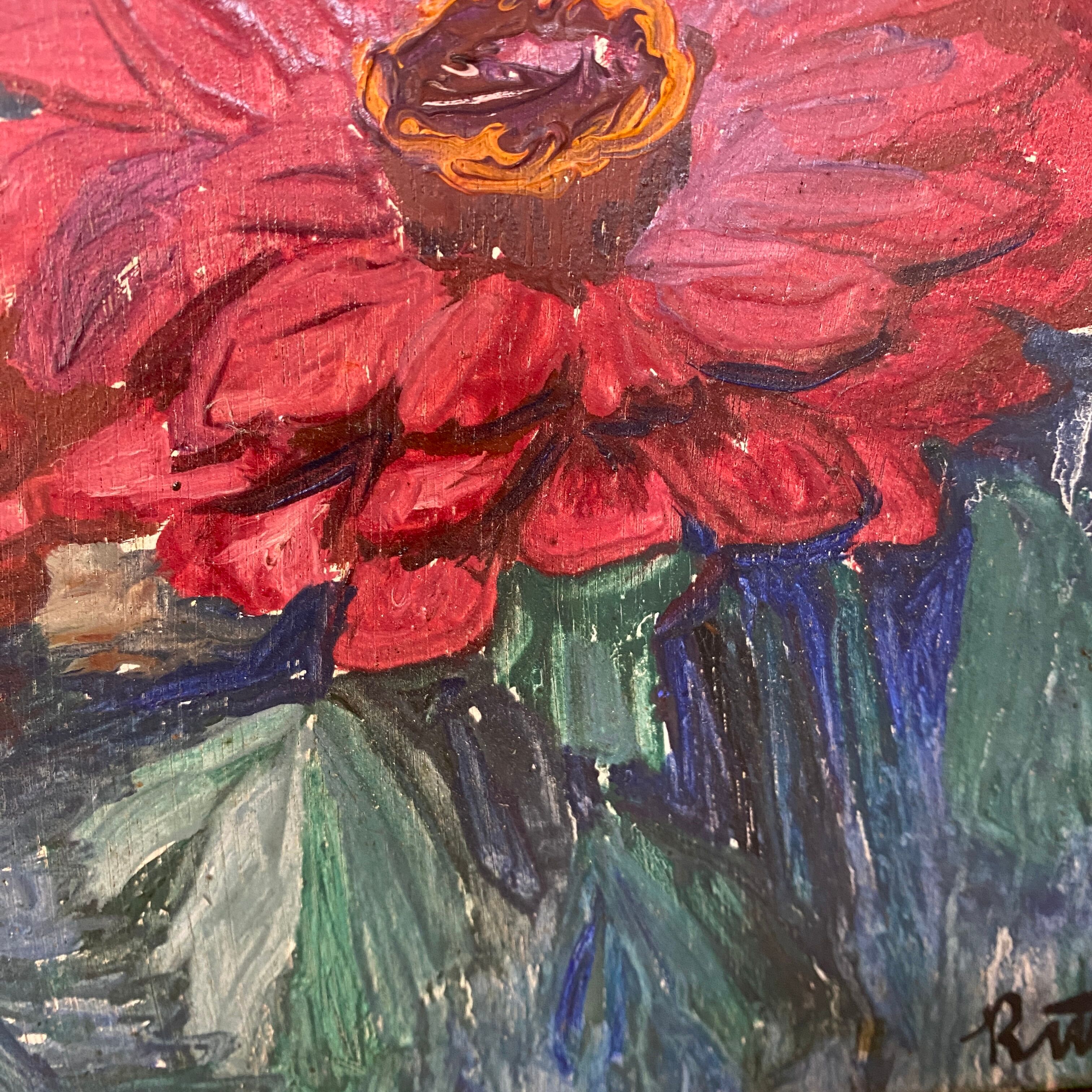 Oil painting mid-twentieth