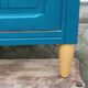 Renovated antique sideboard – Petrol blue V33 – Vintage / Art Deco style