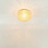 Mid Century Amber Bubble Glass Wall Light By H. Tynell For Limburg, 1970s