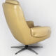 Vintage Finnish Leather Swivel Lounge Chair with Adjustable Recline, 1970s