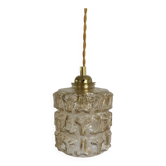 Vintage amber glass suspension globe