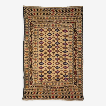 Kilim Afghan ethnic wool handmade 188x123 cm