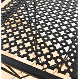 Sellette carrée en métal perforé noir attribuée à Mathieu Matégot