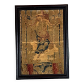 Wool And Silk Tapestry, Young Woman Under A Canopy, 18th Century