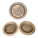 Set of 3 vintage moroccan brass decorative wall plates