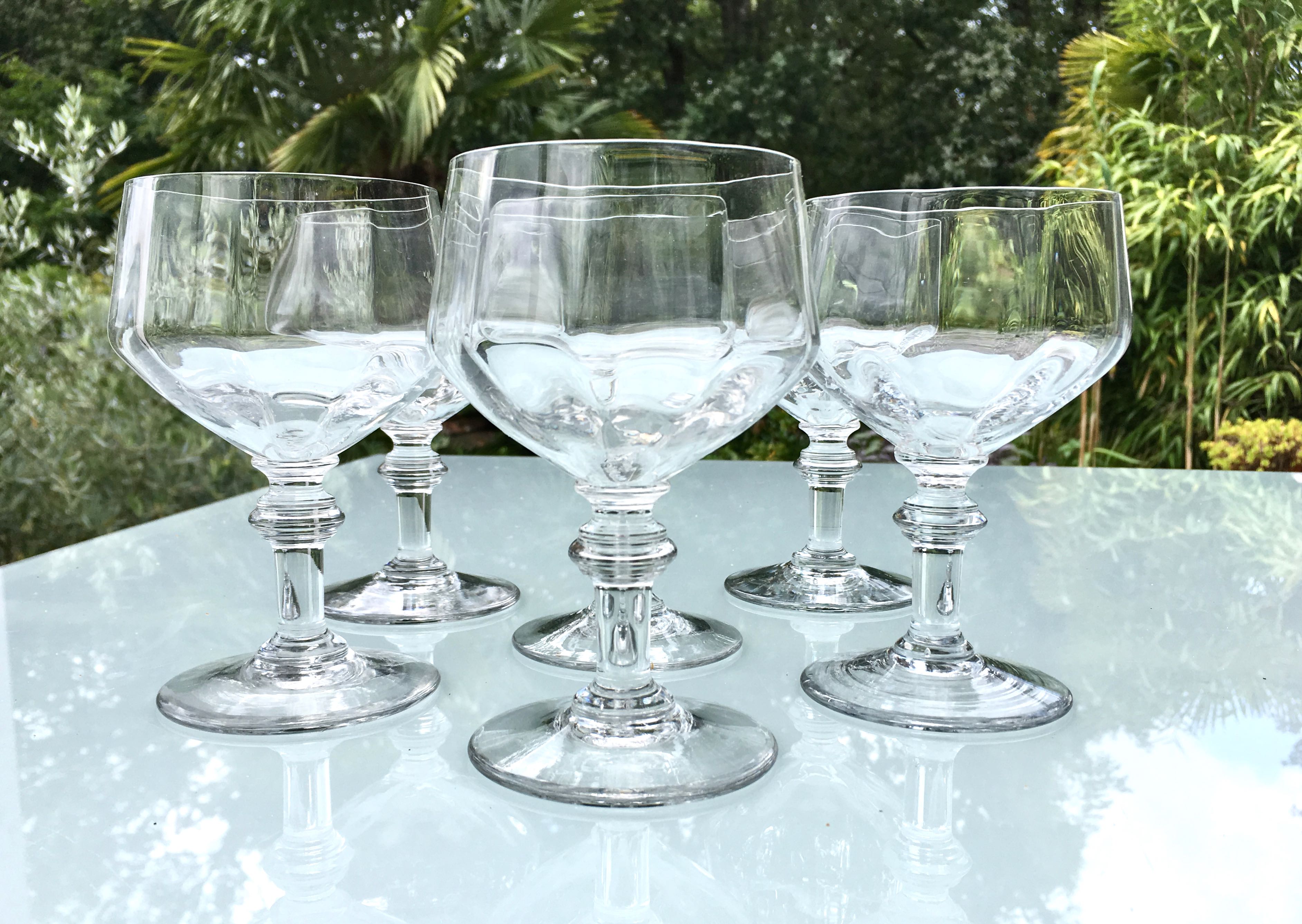 Set de 6 verres en cristal pour vin ou champagne