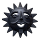 Soleil noir en céramique