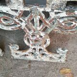 2 feet cast iron bench old 1930