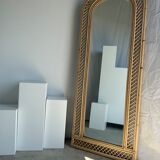 Rattan foot mirror with braces H:2m