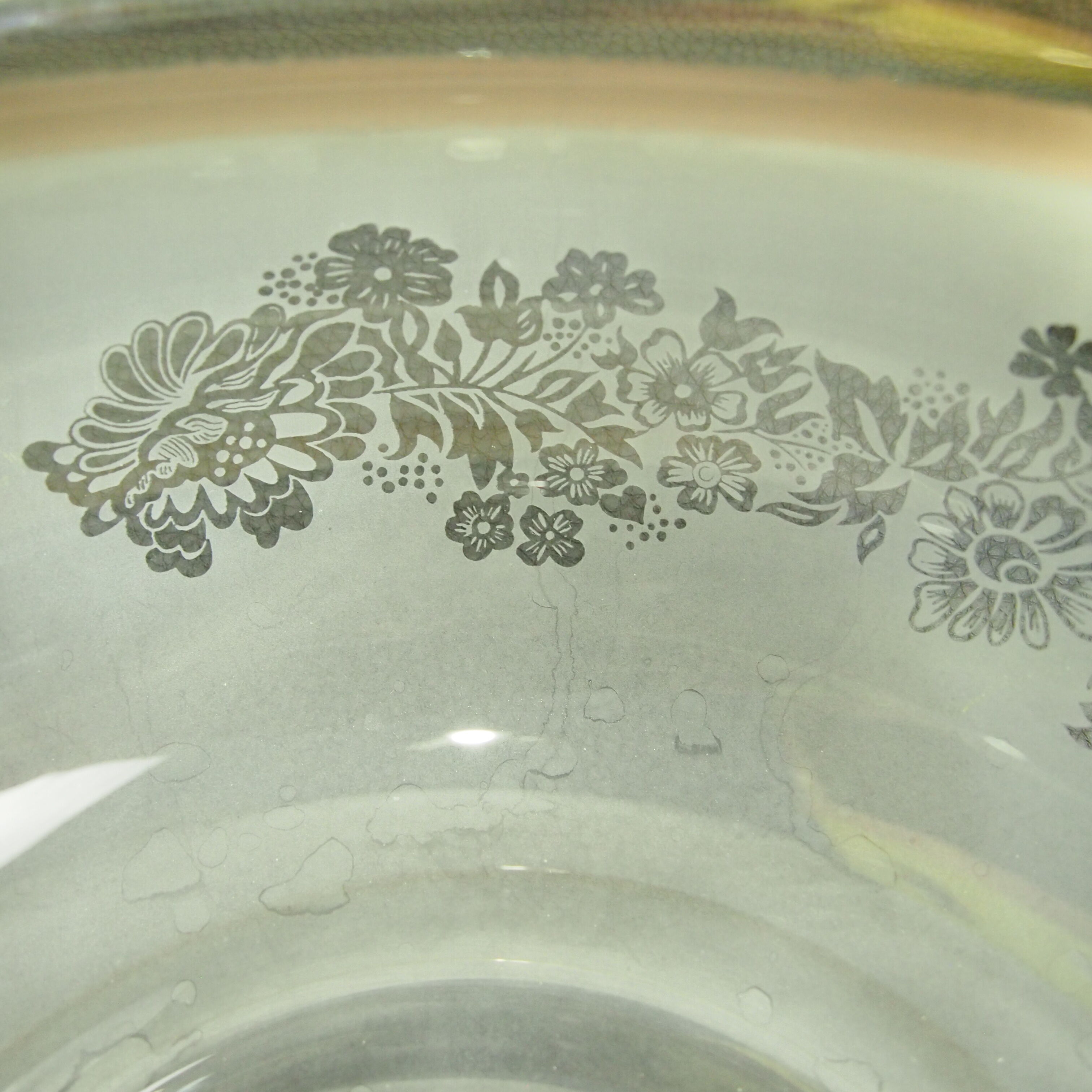 Vintage glass hanging lamp