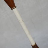 Dutch mid-century floor lamp with glass shade
