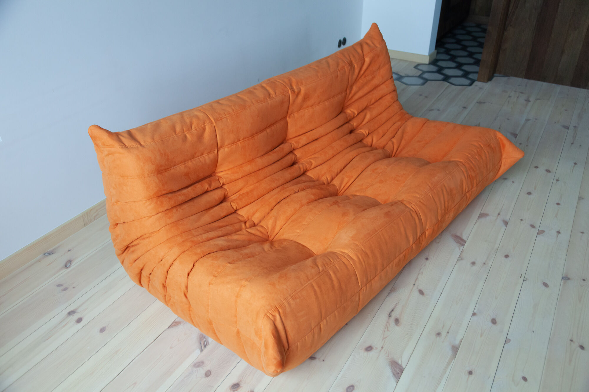 Togo 3 seater sofa in Microfiber designed by Michel Ducaroy 1973