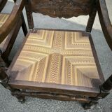 Pair of large and large armchairs from the end of the 19th century