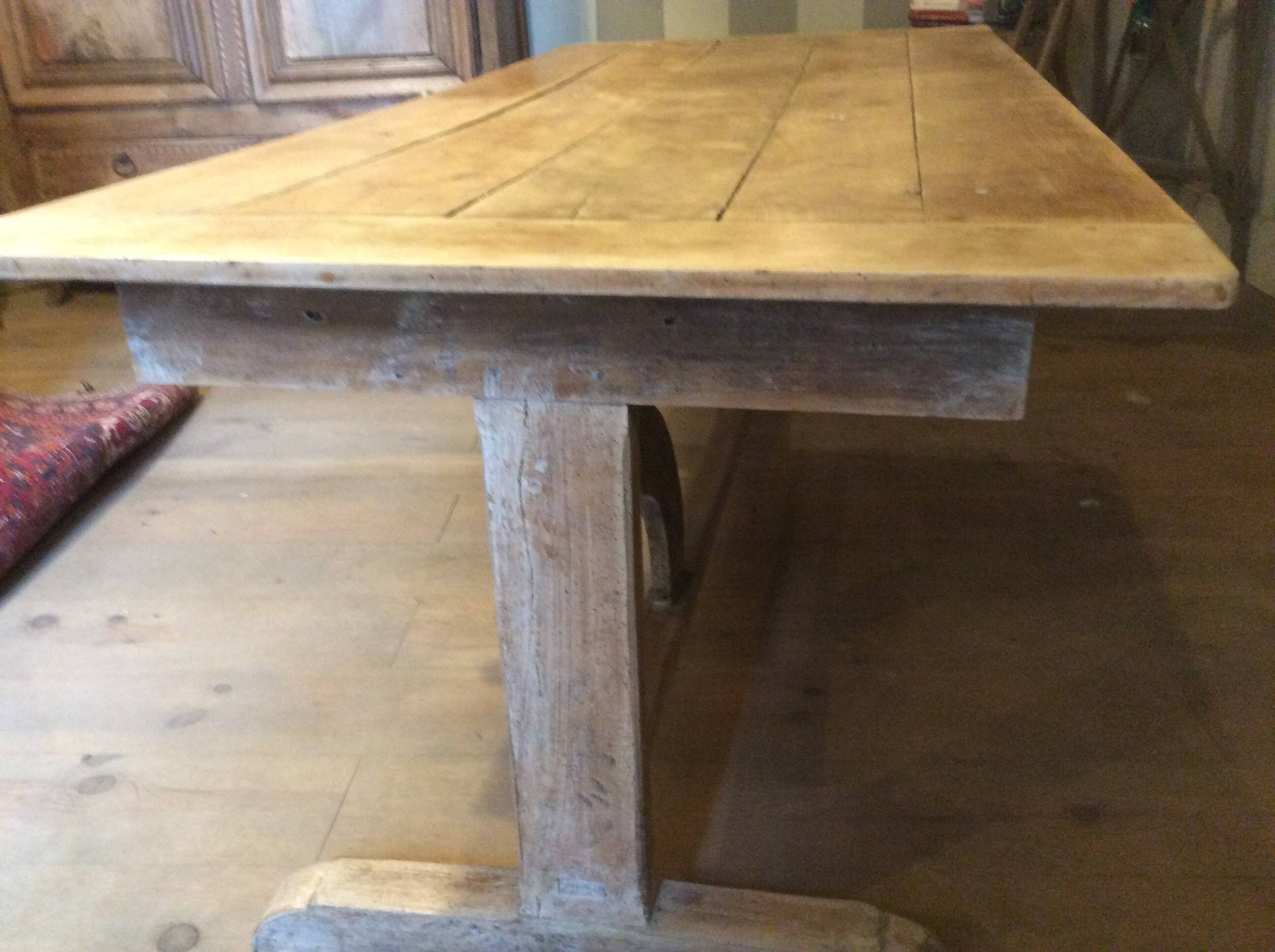 Two-drawer farmhouse table