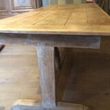 Two-drawer farmhouse table