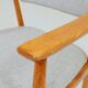Vintage desk chair officer armchair light gray wool 1960