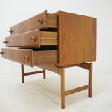 1960 Rare Teak and Oak Chest of Drawers by Krasna Jizba ,Czechoslovakia