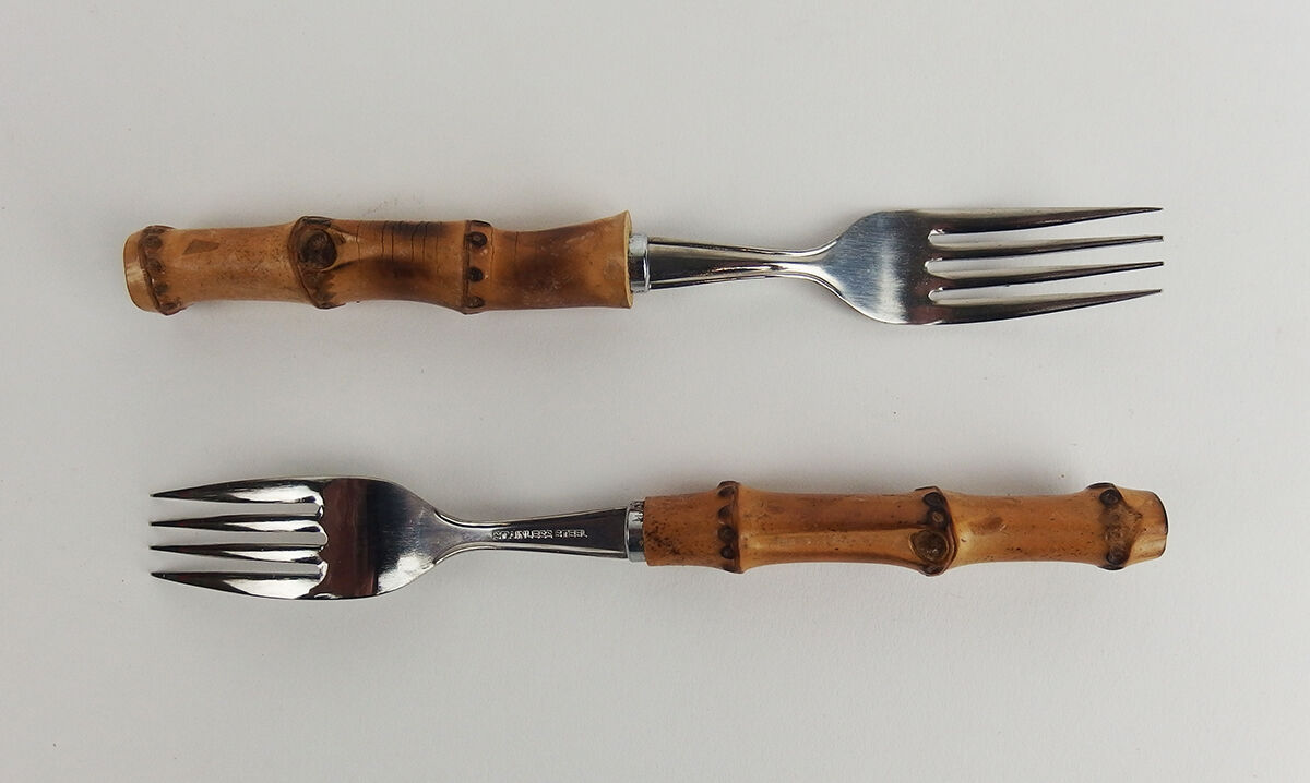Set of 12 bamboo forks
