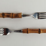 Set of 12 bamboo forks