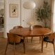 Vintage extendable round table, French made from the 1960s/70s.