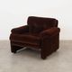 Brown armchair Coronado, Italian design, 1960s, manufacturer: B&B Italia, d