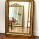 Miroir Louis Philippe perlé doré sculpté 74x98cm