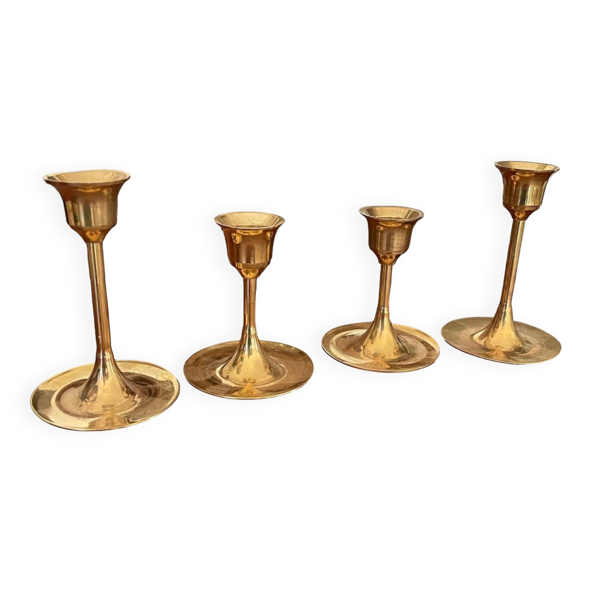 Set of vintage Scandinavian candlesticks