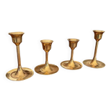 Set of vintage Scandinavian candlesticks