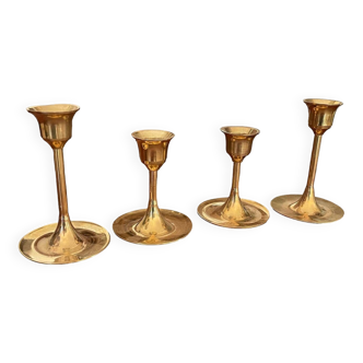Set of vintage Scandinavian candlesticks