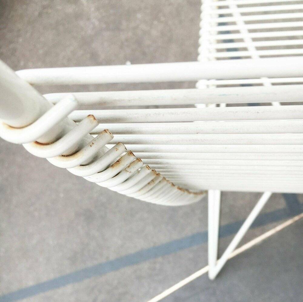 White postmodern Kreuzschwinger chairs by Till Behrens for Schlubach, 1980s, set of 3.