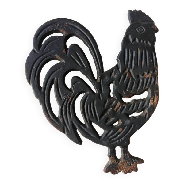 Sous-plat Fonte Poule Ancien