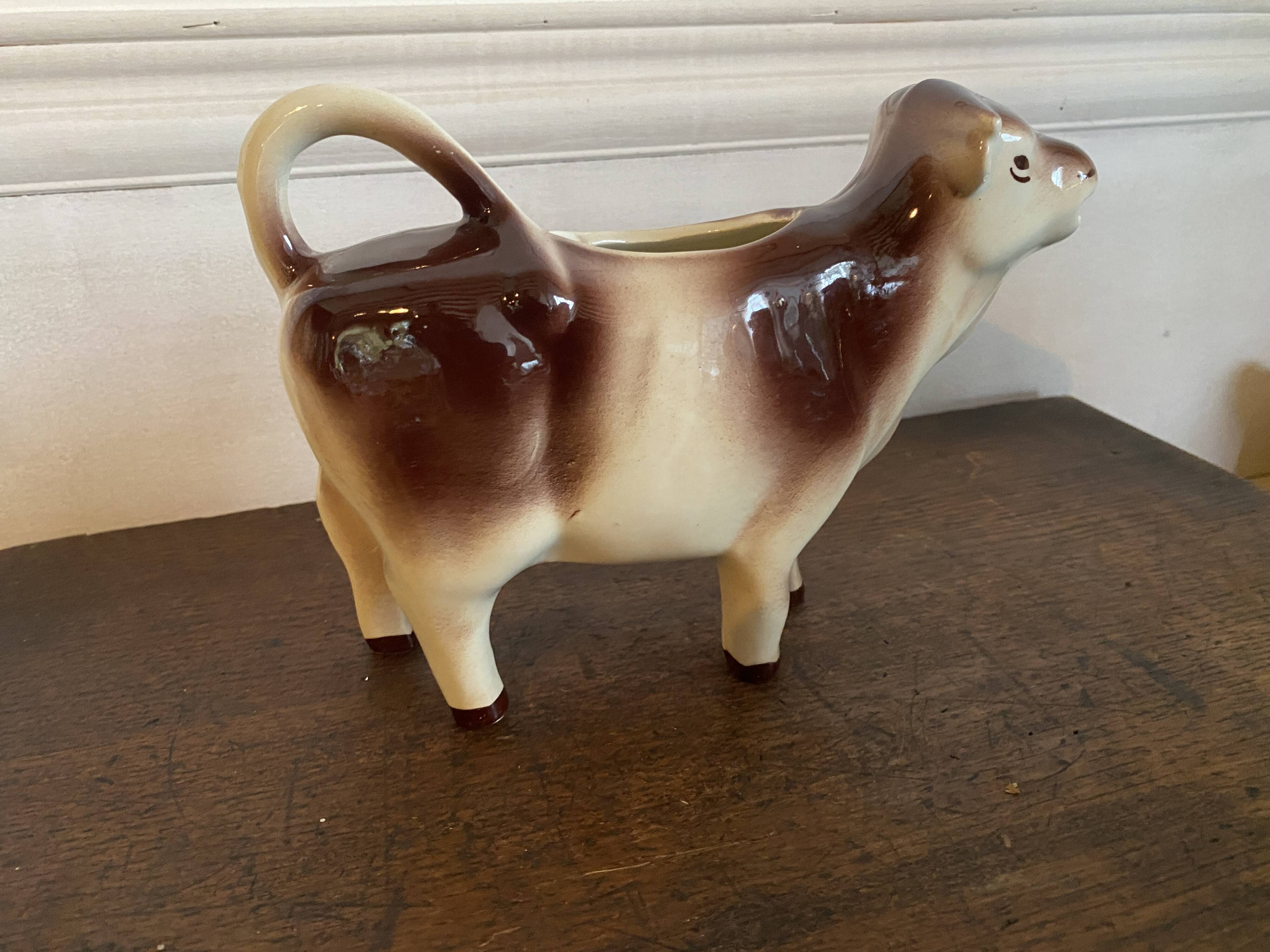Milk jug - Cow motif - vintage ceramic