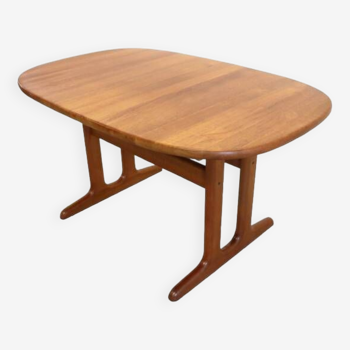 Glostrup ovalen deense teak 2x verlengbare eettafel 'Elmelunde'