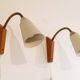 Paire d'applique scandinaves en teck 1960
