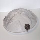 Art Deco suspension in moulded glass by Noverdy with a frosted effect.