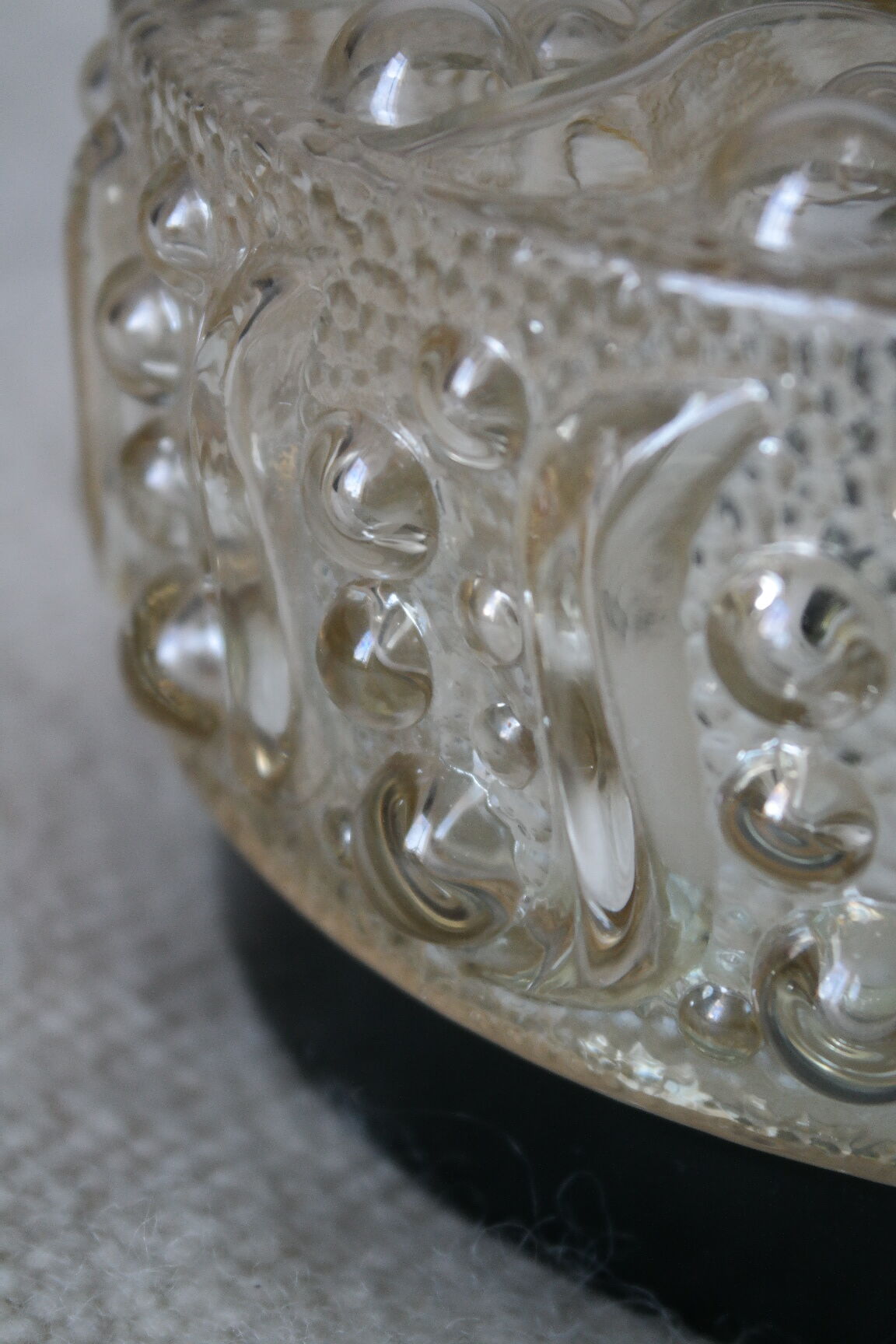 Ceiling light bubbles Helena Tynell amber glass