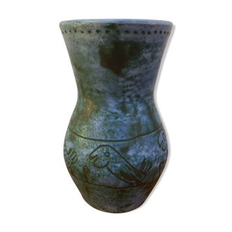 Jacques Blin signed vase, 1950