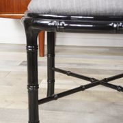 Lot of 4 Italian design chairs 70s - 80s in black laqué wood
