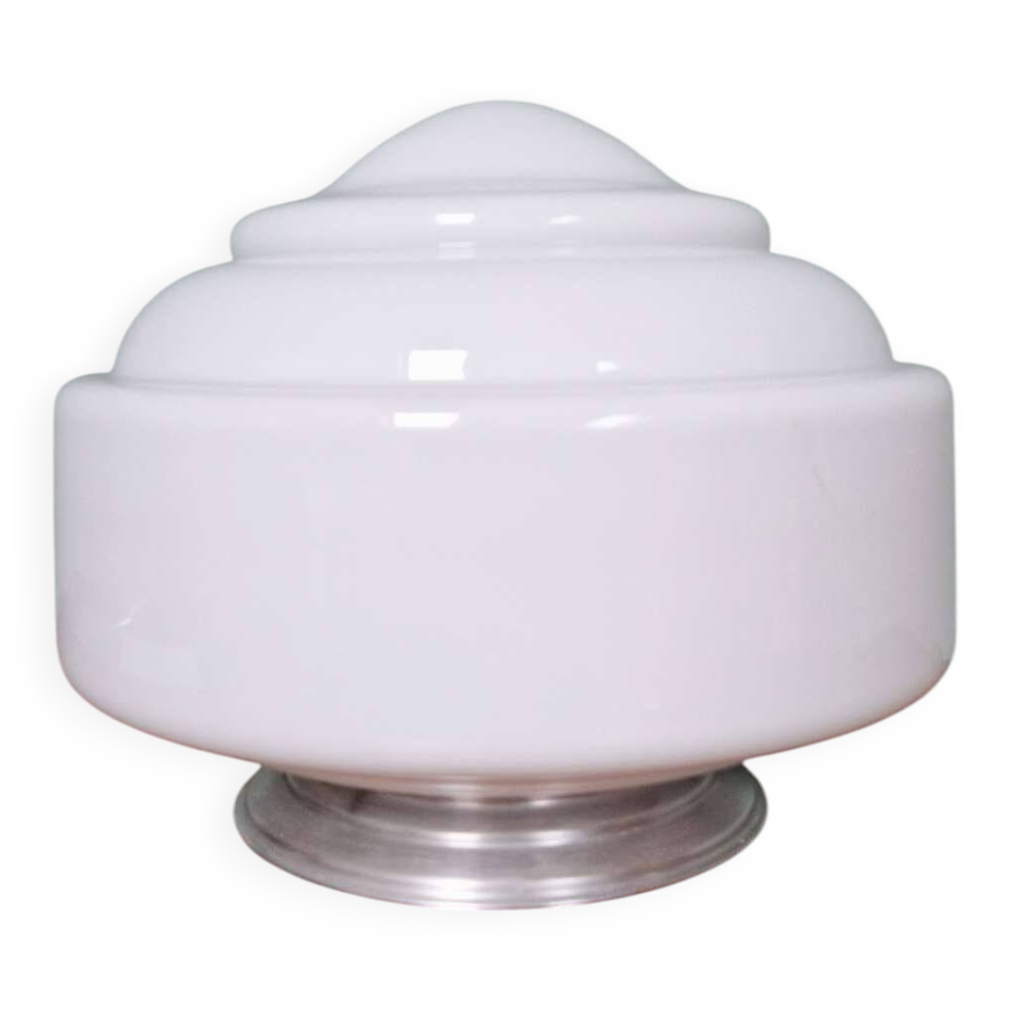 Plafonnier Art Déco en opaline blanche, années 1920-30