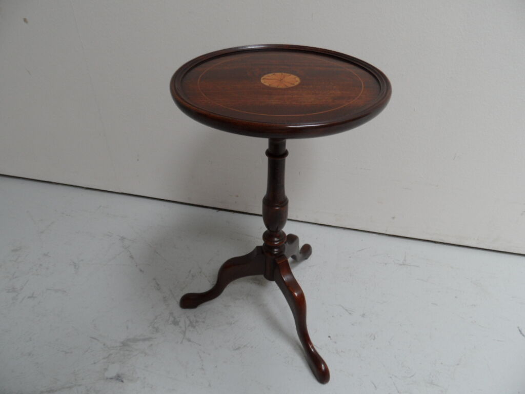 Table d'appoint ronde en acajou vintage