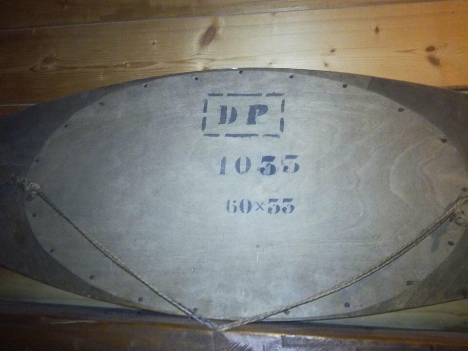 Art Deco oval mirror 100x38cm