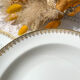 4 hollow plates porcelain white gilded limoges lafarge & c