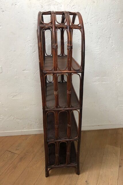 Shelf in rattan and bamboo