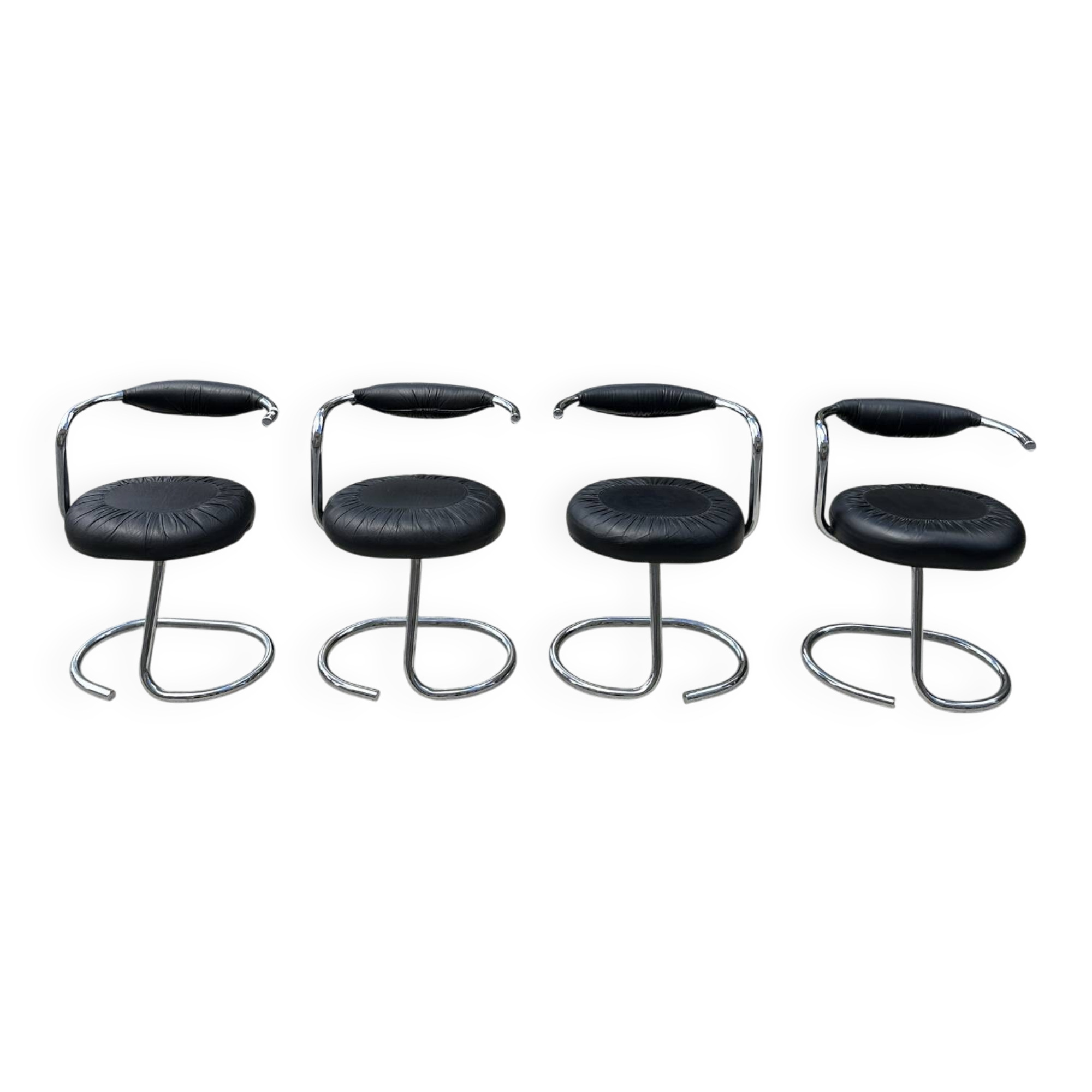 4 chaises Cobra par Giotto Stoppino