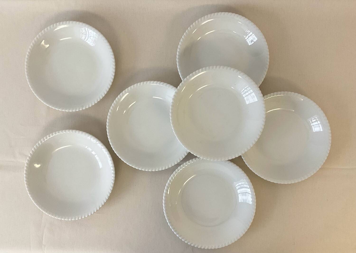 Set of vintage deep plates Luneville Badonviller France decor Ven