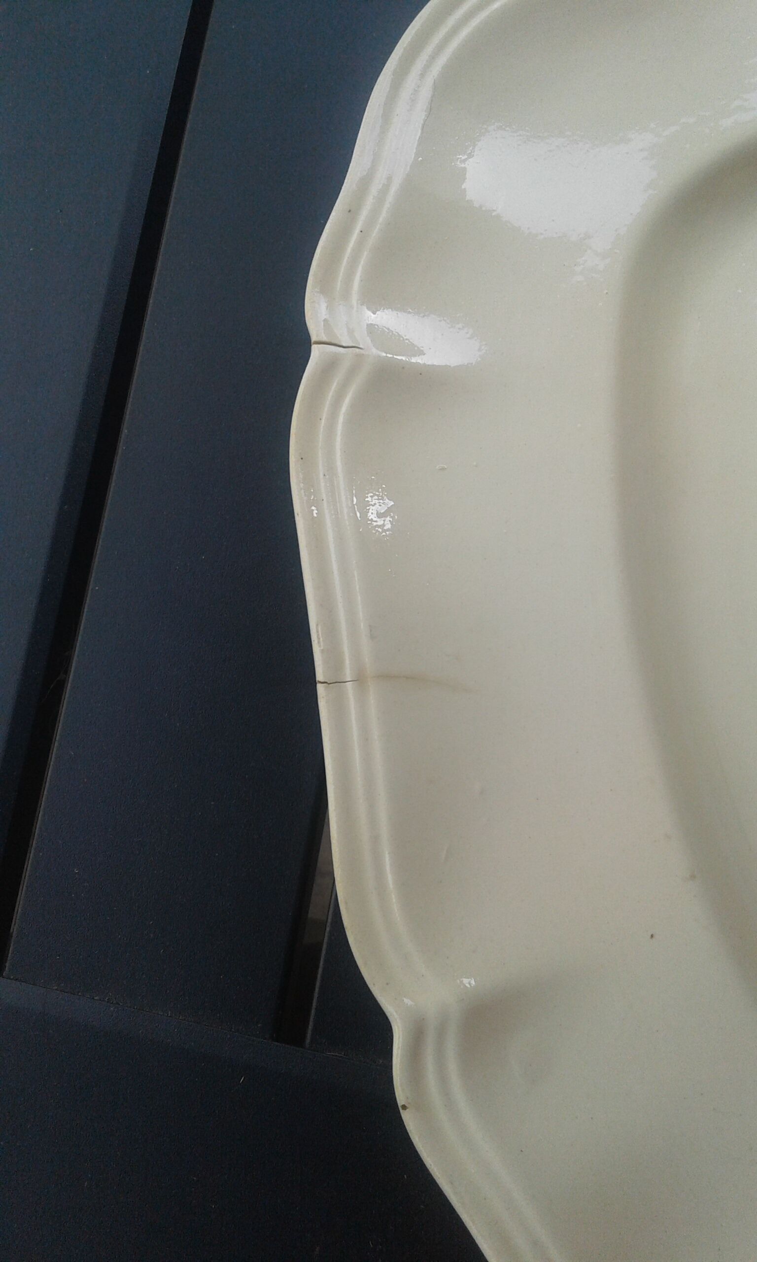 2 dishes ivory sandstone digoin sarreguemines