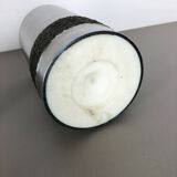 Set of 2 modernist vintage sculptural brutalist steel vases, Germany 1970s