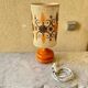 Lampe design Space age vintage années 70 original verre orange